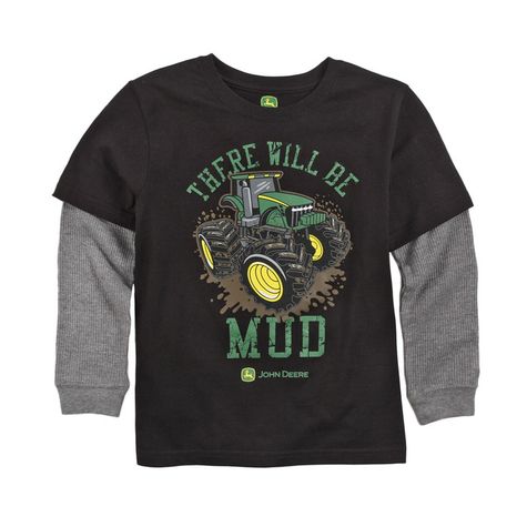 Tees - John Deere Boys There Will Be Mud Long Sleeve T-shirt from ...