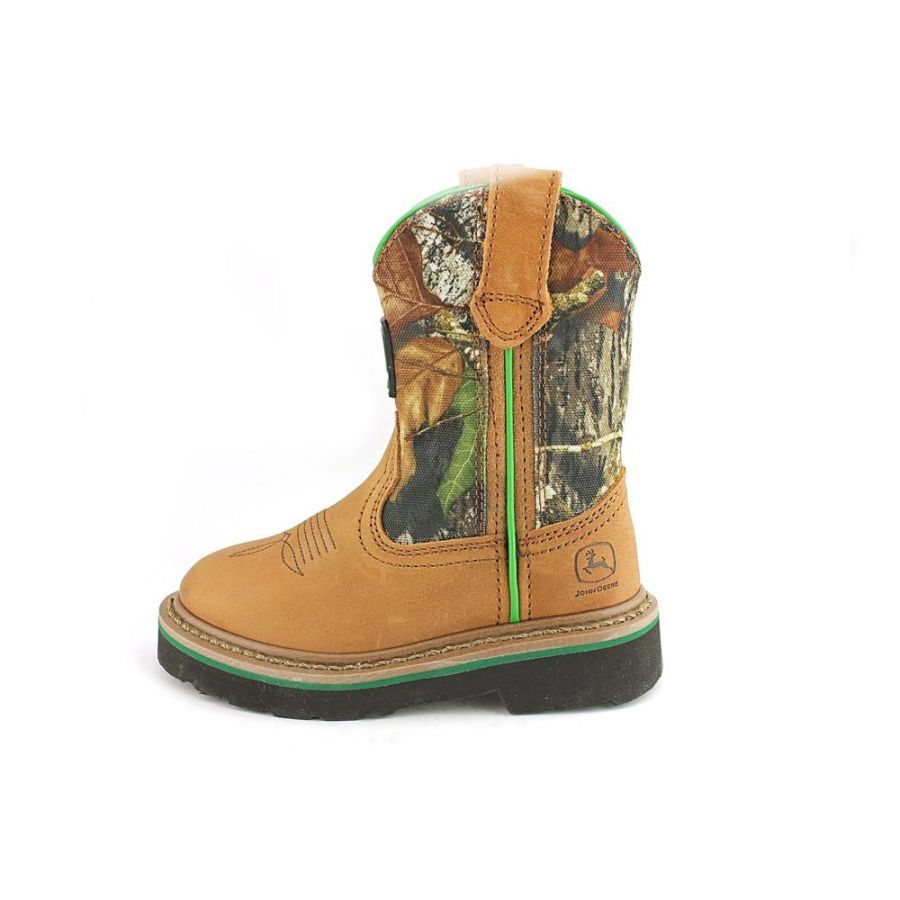 John Deere John Deere Pull On Toddler Leather Tan Hunting Boot Baby ...