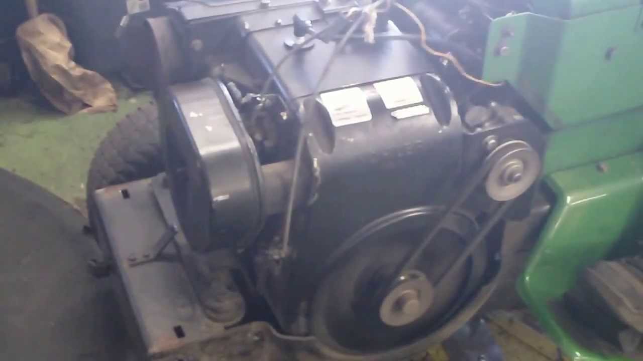 john deere 212 kohler k301 engine running great - YouTube