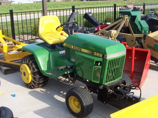 1992 John Deere 322 L&G tractor, 3-cyl Yanmar gas engine, with 50 deck, Lawn & Garden and ...