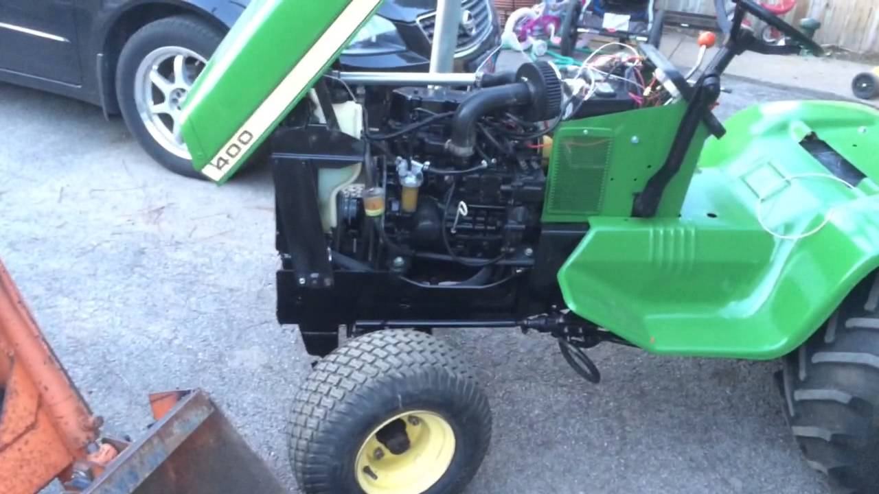 John Deere 400 diesel repower - YouTube