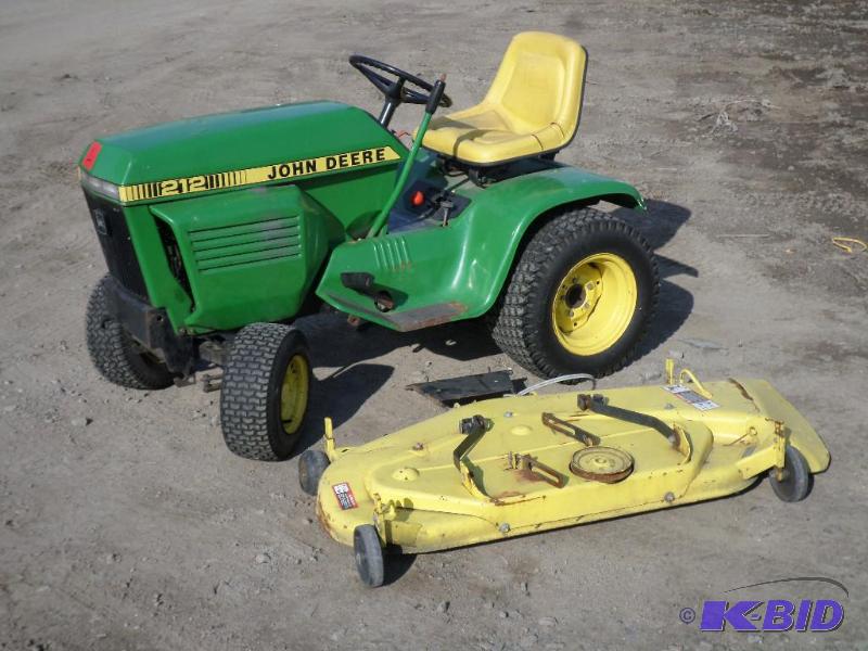 John Deere 212 Lawn Tractor With Mower Deck, ... | Loretto Equipment #251 | K-BID