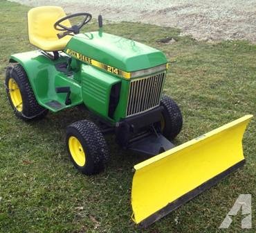 214 John Deere with Mower Deck , Snow plow and chains ! Just serviced for Sale in Akron, Indiana ...