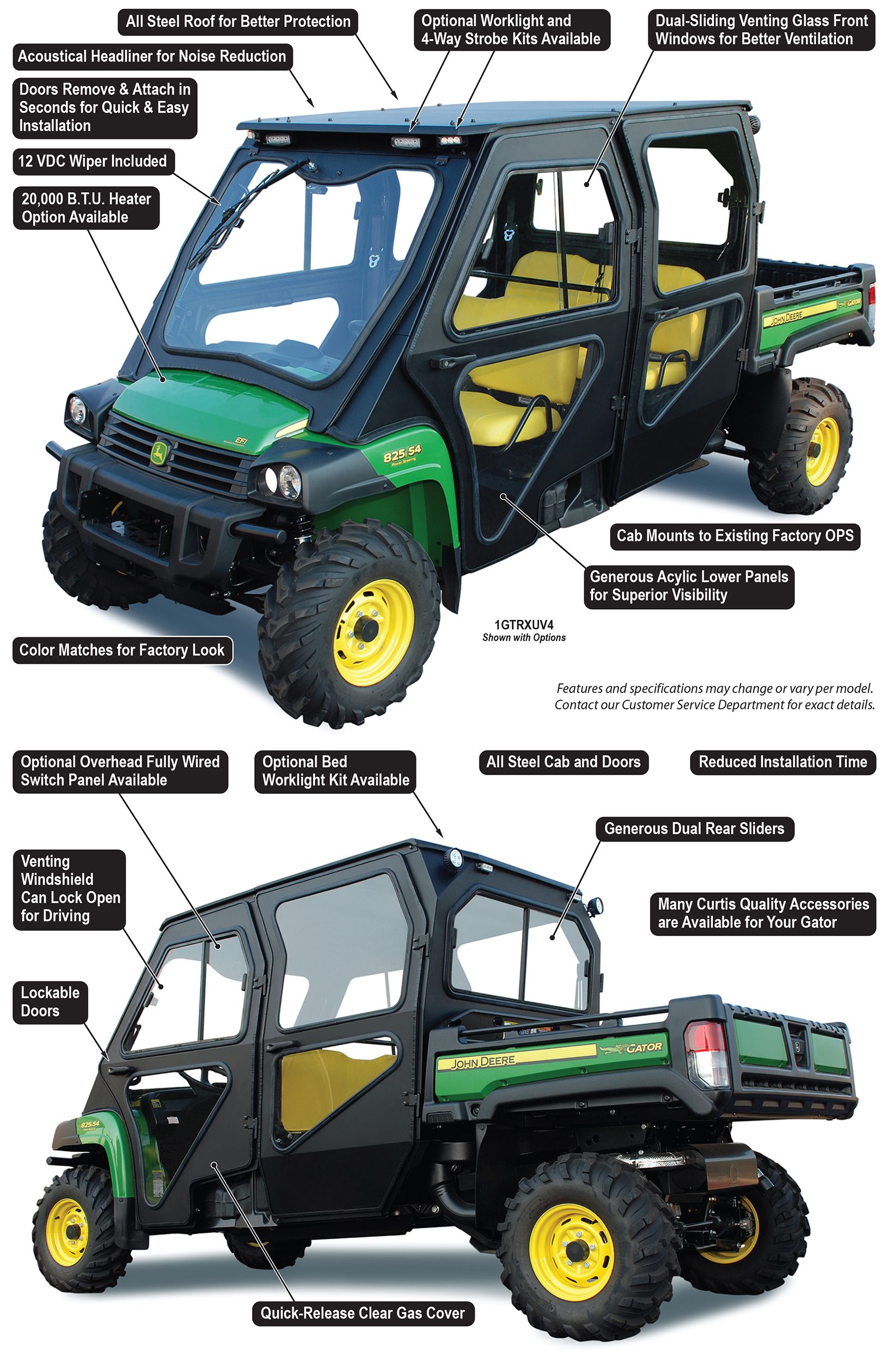 New John Deere Gator XUV 825i S4 All-Steel Cab | Curtis Industries | Pinterest | Tractor farming ...