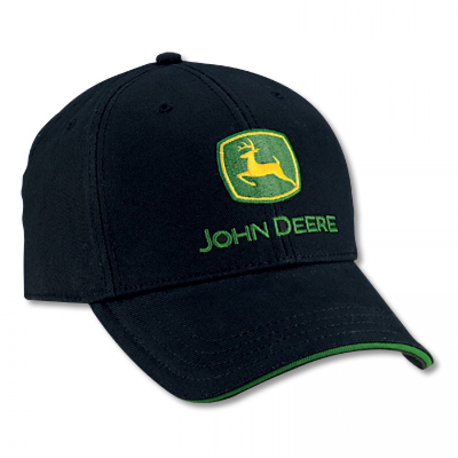 John Deere Black Flexseam Hat | RunGreen.com
