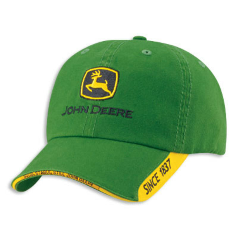 John Deere Green Sandwich Cap w Since 1837 Logo LP41899 100 Cotton Adjustable | eBay