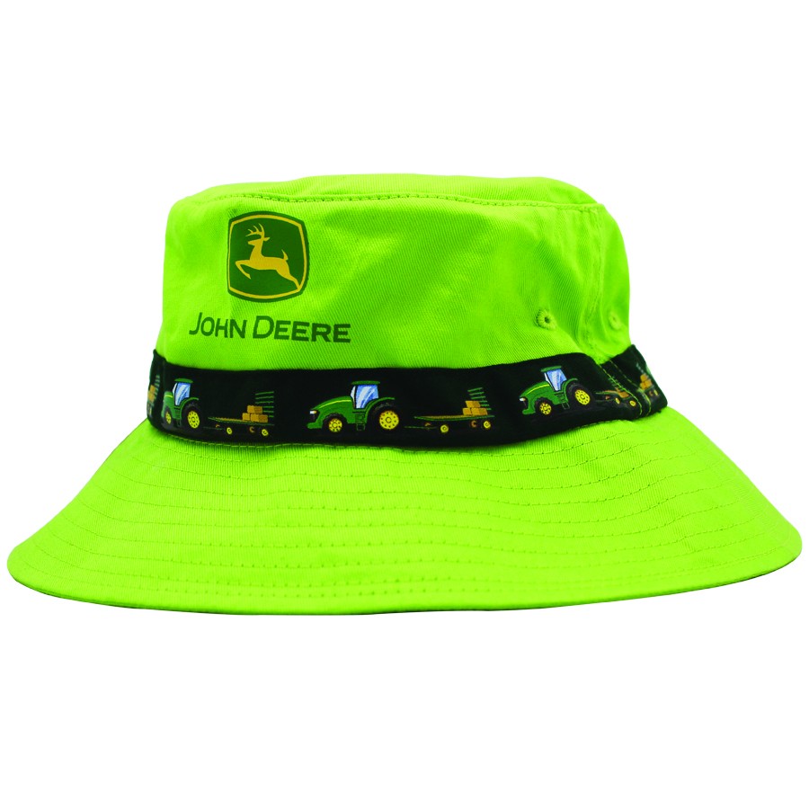 John Deere Kids Yellow or Green Tractor Bucket Hat (JOH176)