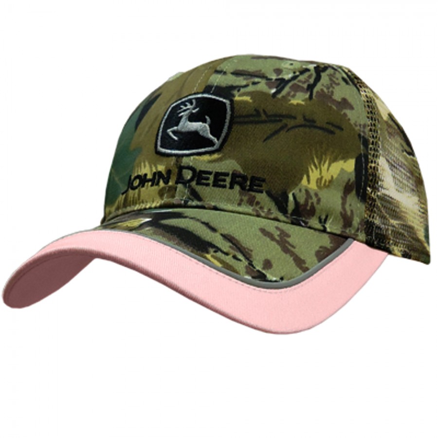 John Deere Ladies Twill Pink Camouflage Cap | RunGreen.com