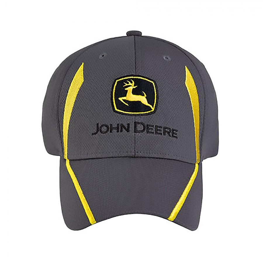 John Deere Construction Stretch Fit Hat | RunGreen.com