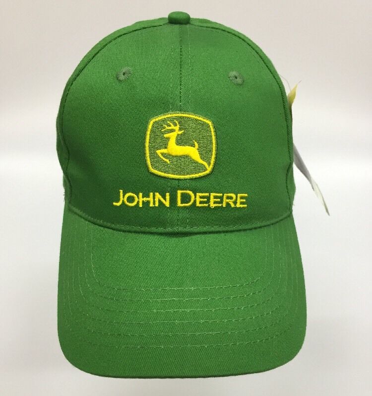 John Deere Snapback Baseball Style Hat Cap Green Yellow Logo NWT | eBay