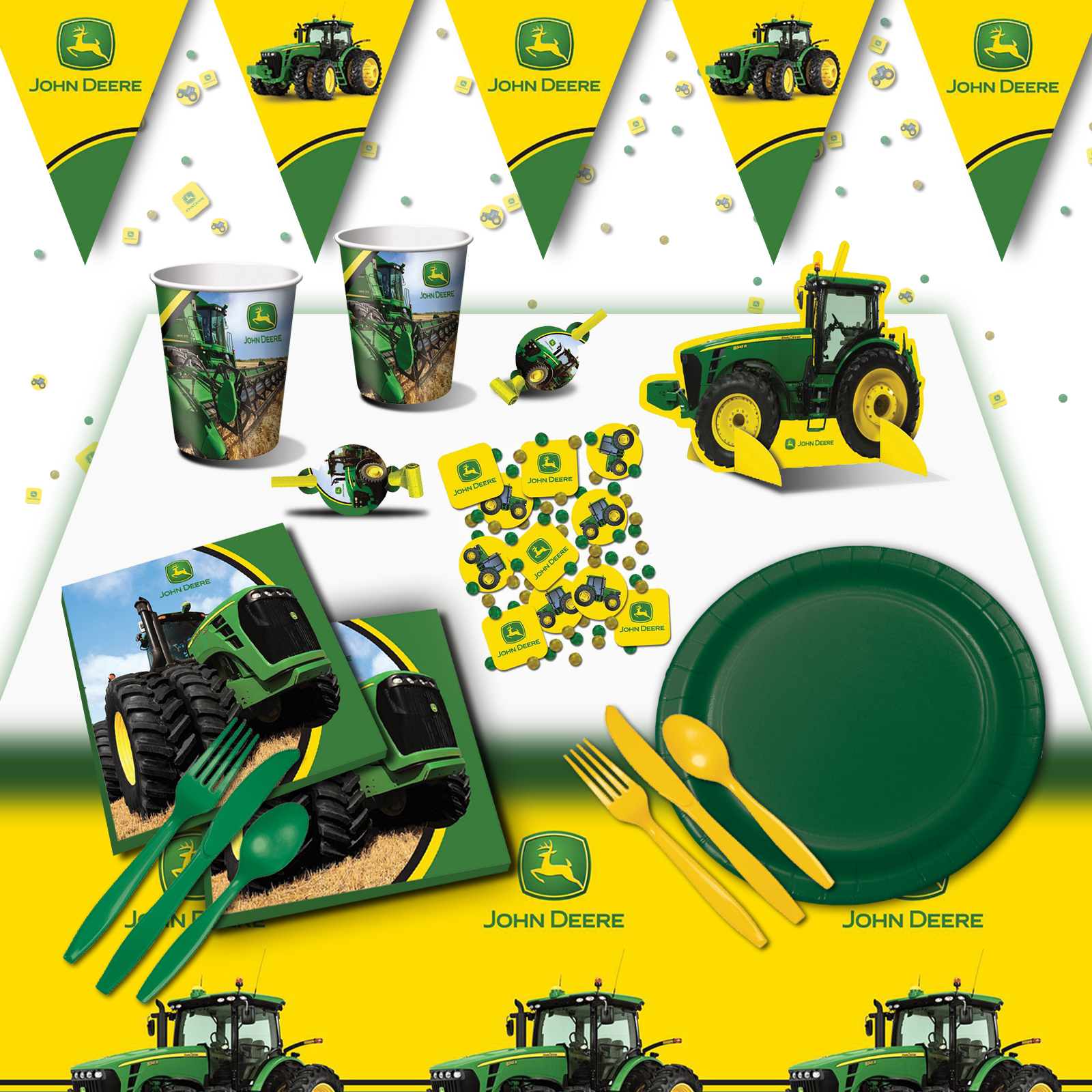 Deluxe John Deere Farm Tractor Birthday Party Pack ...