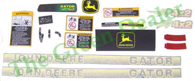 John Deere 4X2 Gator Older Style Decal Kit