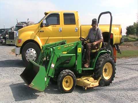 John deere 4100 Tractor 410 Loader - YouTube