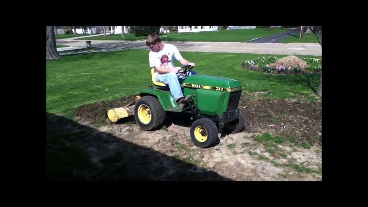 John Deere 317 and 33 Tiller Working - YouTube