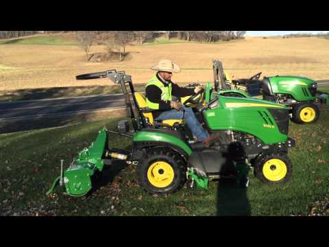 2014 John Deere 1025R mower Tractor w/647 Deere 3 point 4 ...