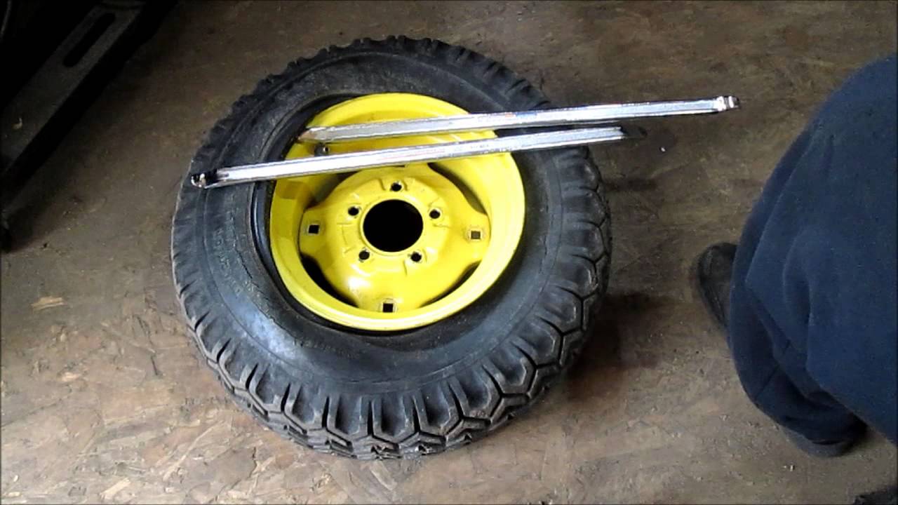 Putting New Rear Tires on my John Deere 112 - YouTube