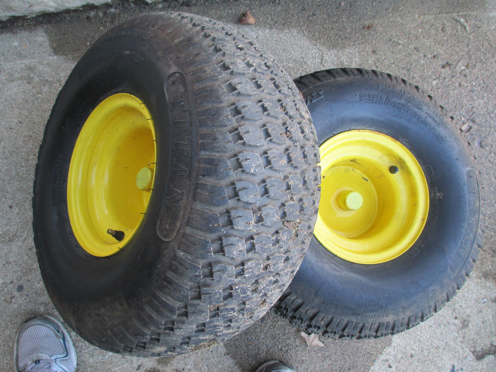 John Deere 160 170 180 LX172 LX173 2 Rear tires and 2 Rims ...