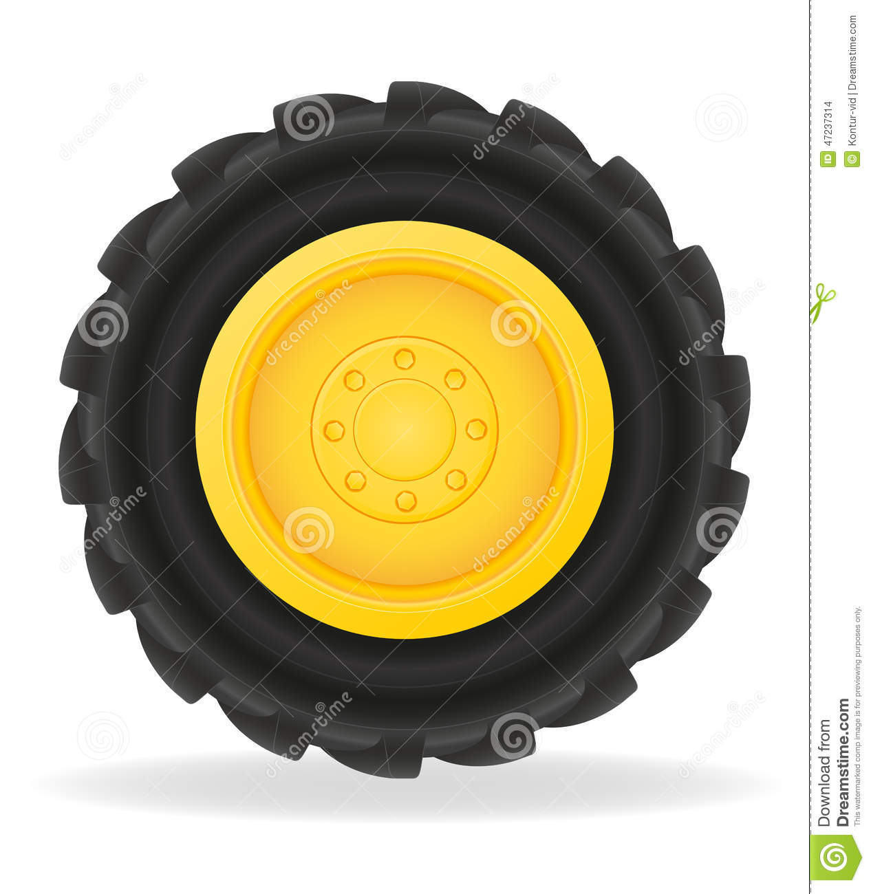 Wheel For Tractor Vector Illustration Stock Vector - Image ...