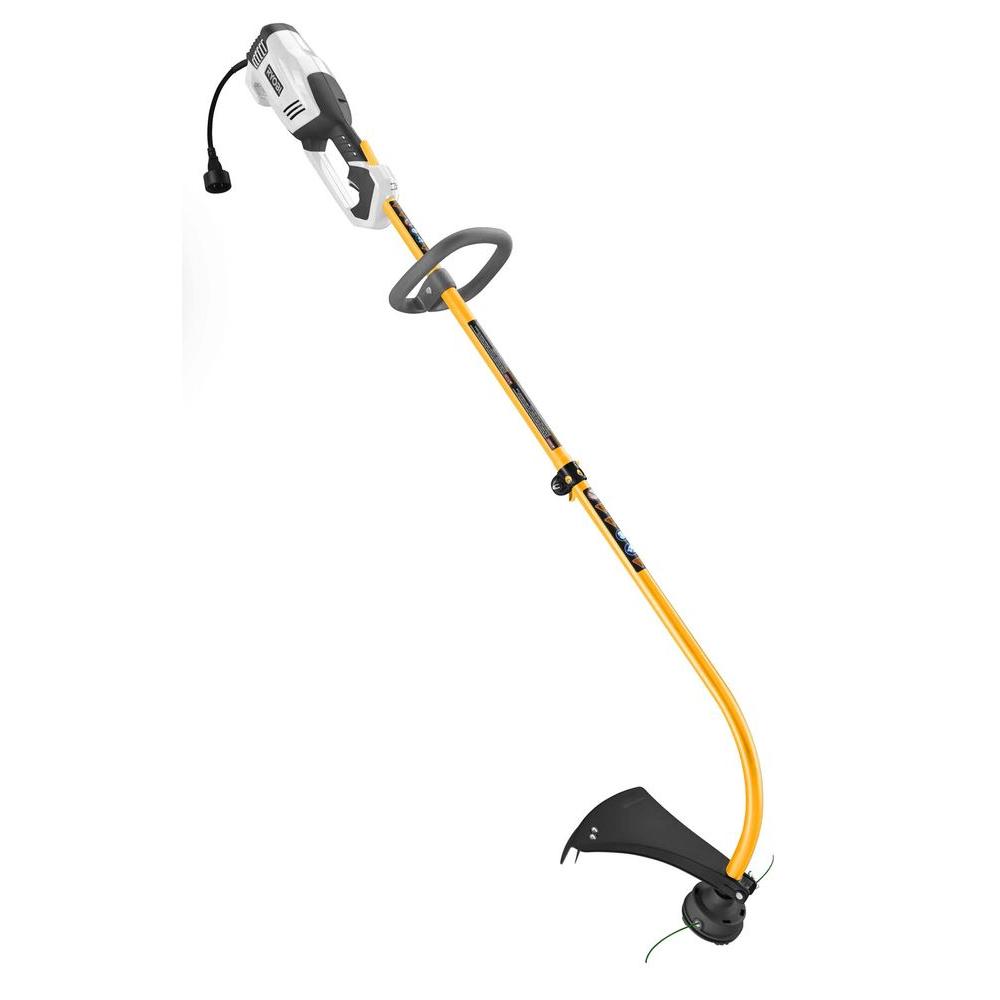 Ryobi 17 in. 10 Amp Electric Curved Shaft String Trimmer ...