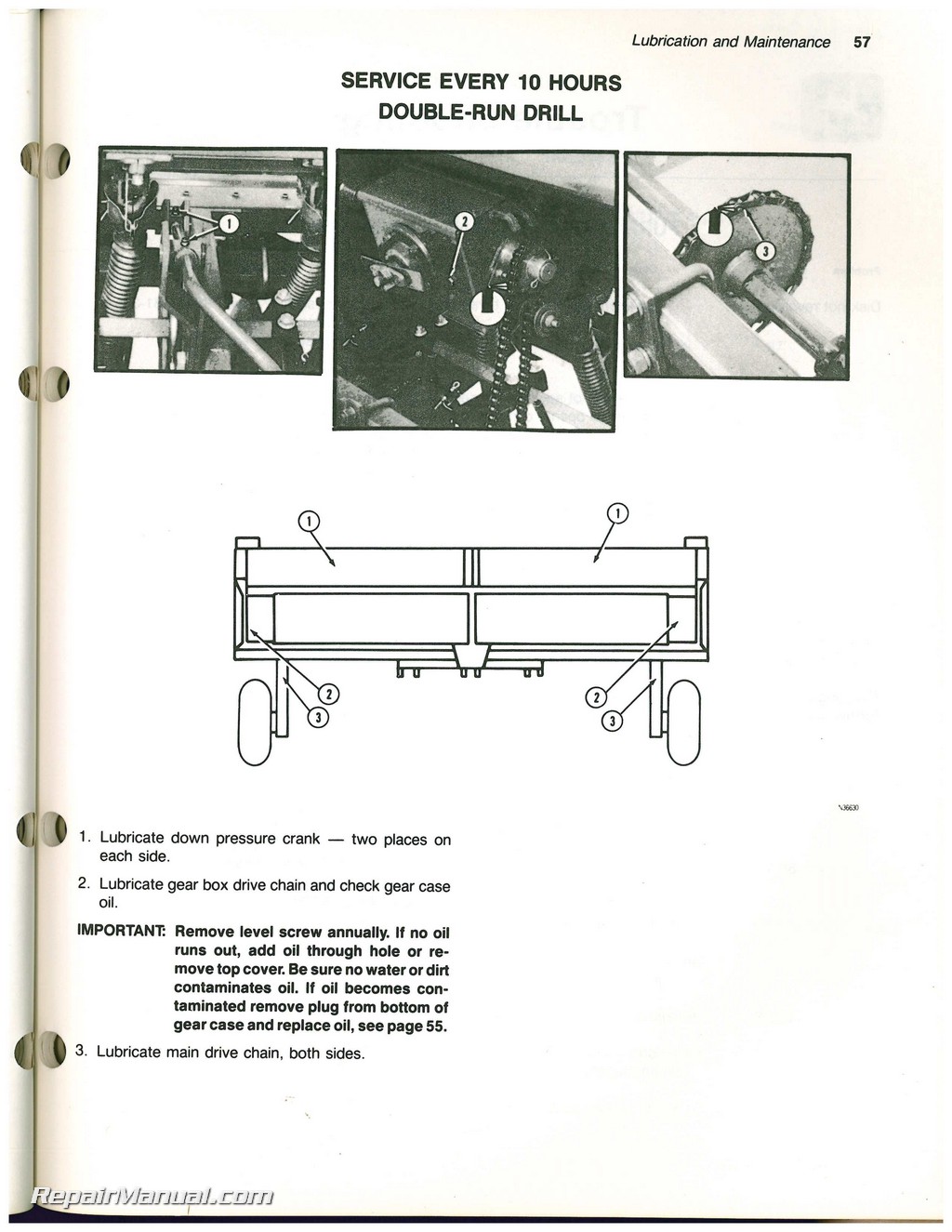 John Deere 515 Integral Grain Drill Operators Manual