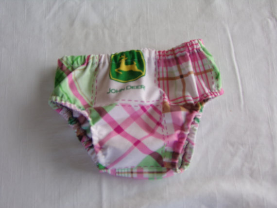 John Deere Pink Cotton Diaper Cover by BurpMyBaby on Etsy