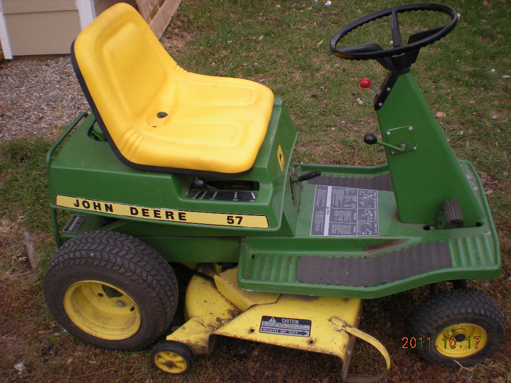 JD Model 57 Riding Mower | Old Green Tractors