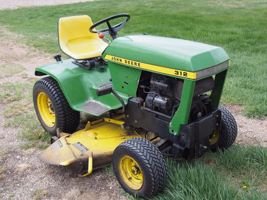 John Deere 312 Garden Tractor and Attachments (Mower and ...