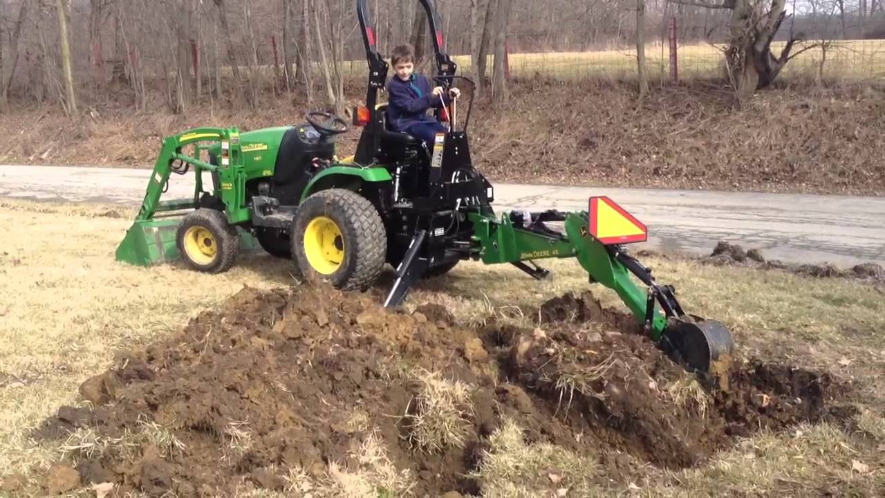 John Deere Backhoe 46 2320 tractor - YouTube
