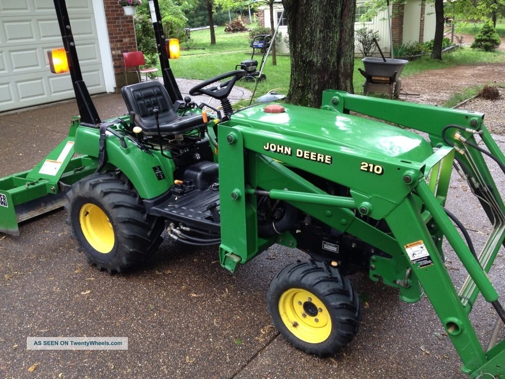 John Deere 2210, 4 X 4, Tractor, With Bucket And Box Blade ...