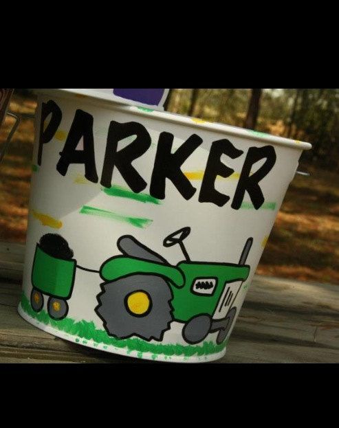 Tractor john deer Easter basket Easter bucket | John deere ...