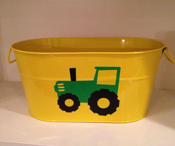 Yellow metal bucket john Deere tractor party decor food ...