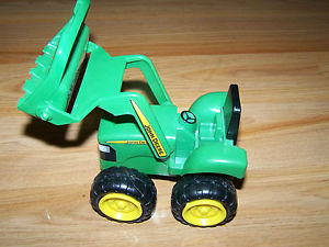 John Deere Plastic Toy Green Farm Tractor Front Loader ...