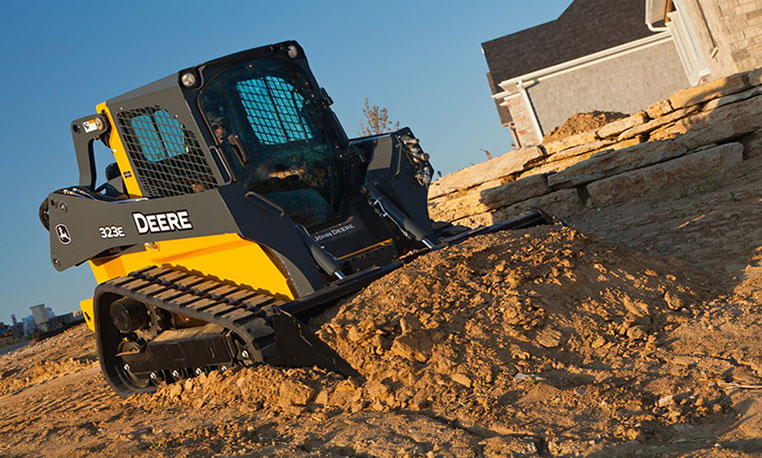 The four E-Series John Deere Compact Track Loader models (319E, 323E ...