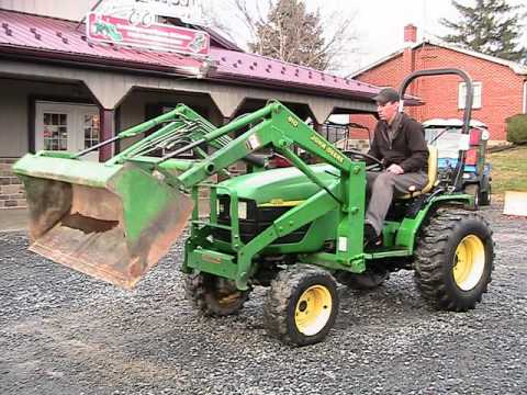 JOHN DEERE 4115 HST Tractor 410 Loader 4WD on EBAY - YouTube
