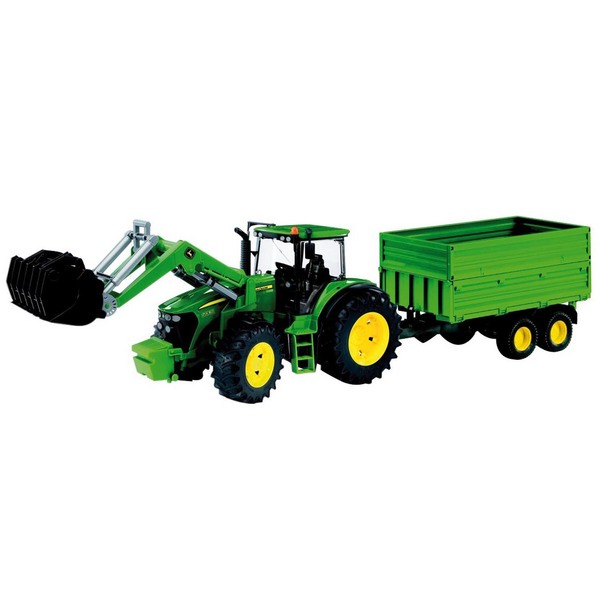 Bruder Toy 03055 John Deere 7930 with Front Loader & Tipping Trailer