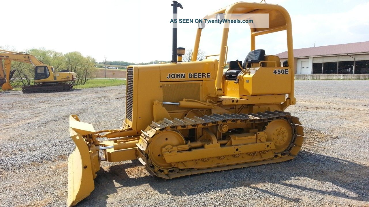 1987 John Deere 450e Track Crawler Loader Construction Machine Tractor Bulldozer