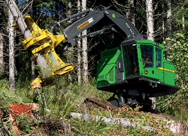 859M Tracked Feller Buncher at work in the forest