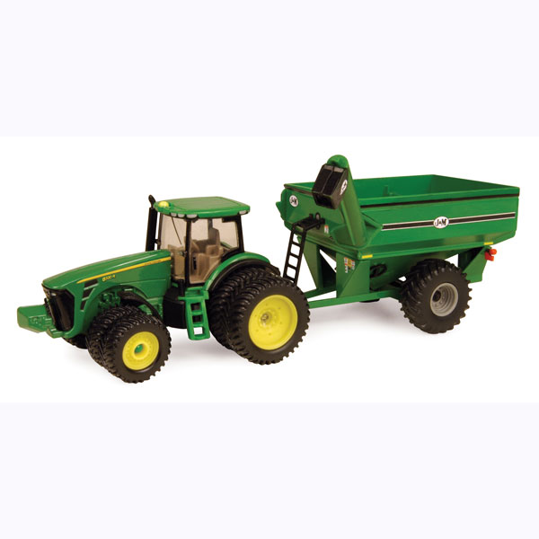 John Deere 1:64 scale Toy 8320R Tractor with Grain Cart - TBE45236