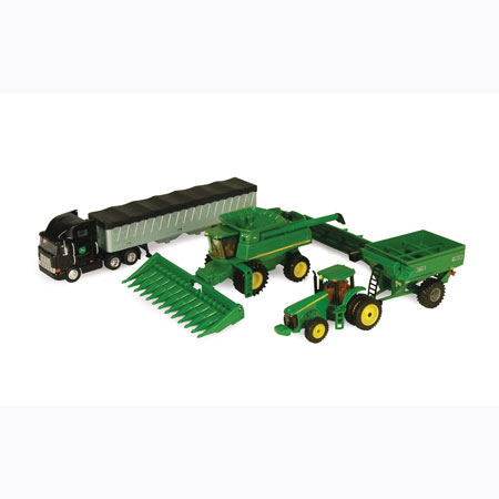 John Deere 1:64 scale Toy Harvesting Set - TBE45150