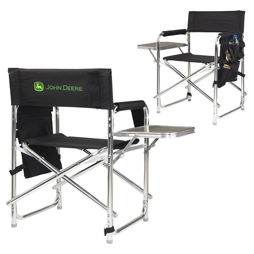 John Deere Black Sports Chair with Side Table | WeGotGreen.com