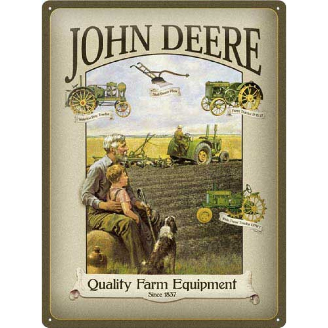 Blechschild John Deere „Quality Farm Equipment“ - Eilbote