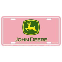 john deere pink licence plate cg1997
