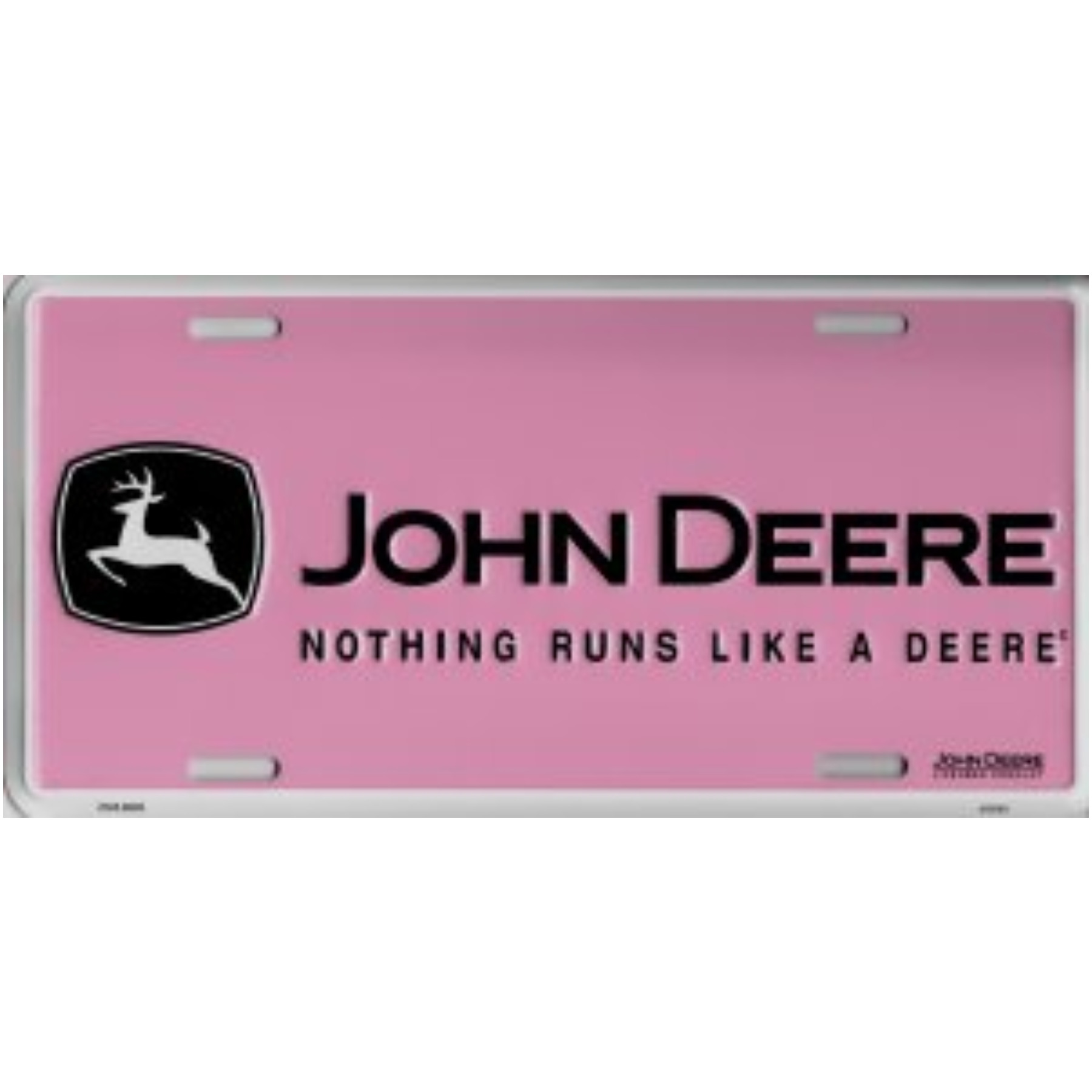 Decor Time John Deere Pink Metal License Plate - Pricefalls.com