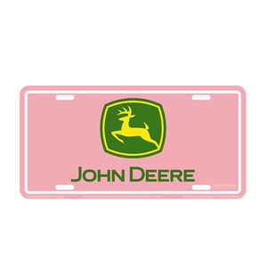 John Deere Pink Licence Plate