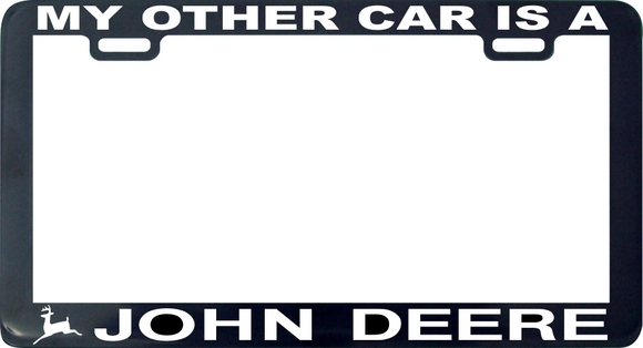 My other car is a john deere license plate frame for sale