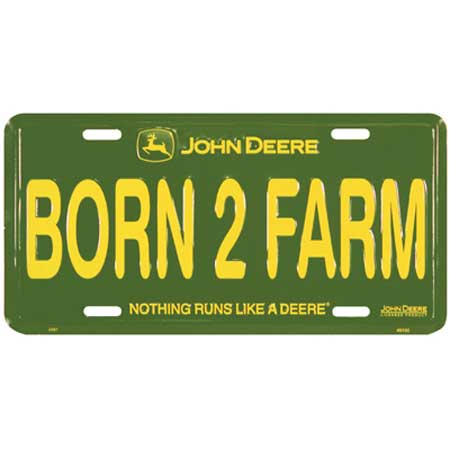 Pics Photos - John Deere License Plate Green Background With ...