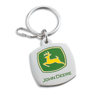 Details about John Deere Silver Key Chain - LP42234