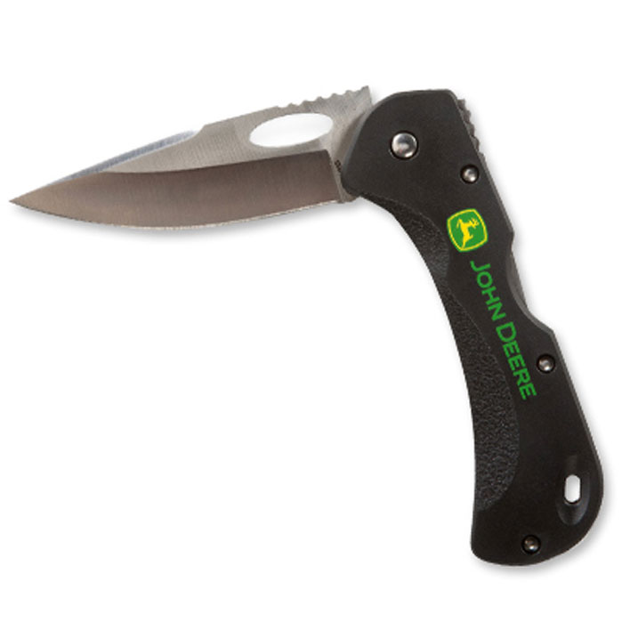 John Deere Black Folding Pocket Knife - TY27276