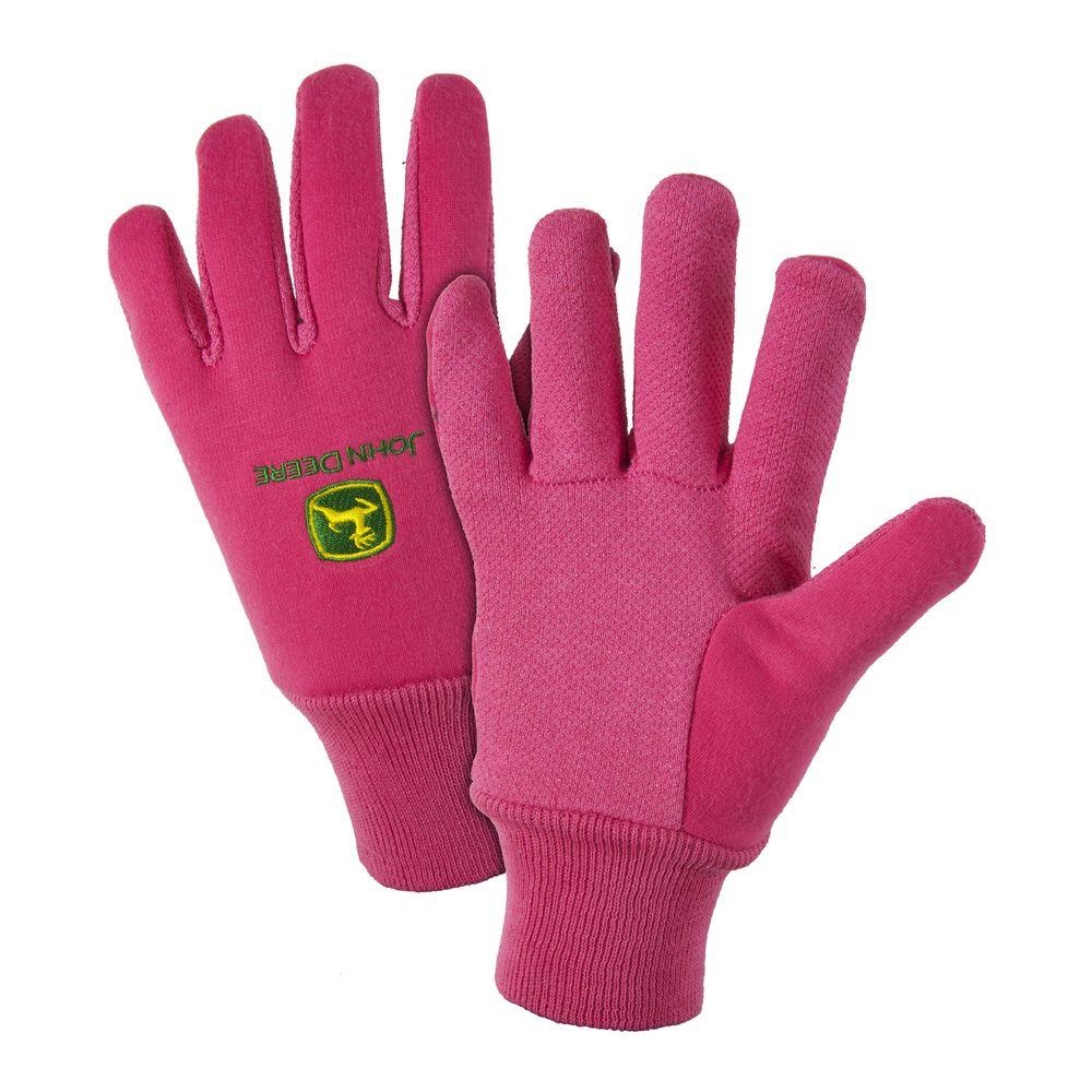 John Deere Cotton Jersey Ladies Large Light-Duty Grip Gloves-JD00003/W ...