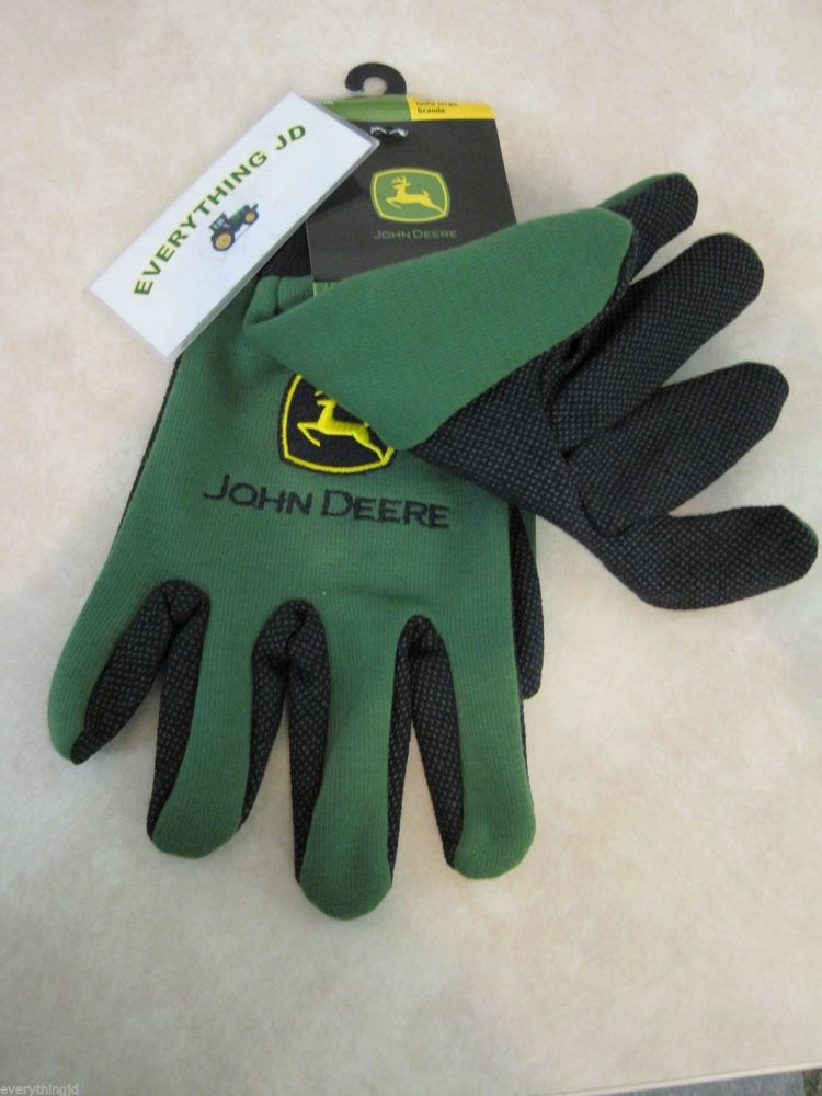 Mens John Deere Light Duty Cotton Grip Gloves (Green) - LP42385 | eBay